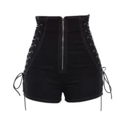 Gothic High Waist Zip Up Shorts EG049 -EgrilDoll Fashion Outlet Store gothic high waist zip up shorts eg049 559