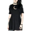 Gothic Hollow Out Moon Cold Shoulder Short Dress EG224