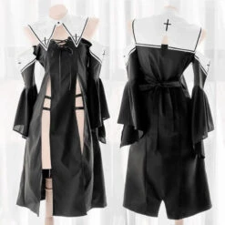 Gothic Hollowed-out Cross Uniform Dress EG16016