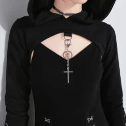 Gothic Hoodie Bolero With Straps EG0461 -EgrilDoll Fashion Outlet Store gothic hoodie bolero with straps eg0461 665