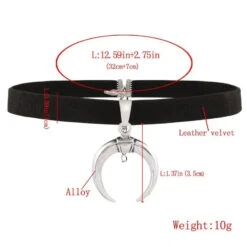 Gothic Inverted Crescent Moon Choker Necklace EG019 -EgrilDoll Fashion Outlet Store gothic inverted crescent moon choker necklace eg019 566