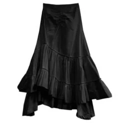 Gothic Irregular Ruffles Long Skirt EG046 -EgrilDoll Fashion Outlet Store gothic irregular ruffles long skirt eg046 black s 892
