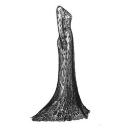 Gothic Lace Front Slit Maxi Dress EG0484 -EgrilDoll Fashion Outlet Store gothic lace front slit maxi dress eg0484 333