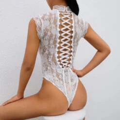 Gothic Lace Hollow Out Back Bodysuit EG0485 -EgrilDoll Fashion Outlet Store gothic lace hollow out back bodysuit eg0485 275