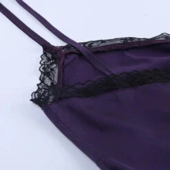 Gothic Lace Patchwork Spaghetti Strap Bodycon Mini Dress EG0491 -EgrilDoll Fashion Outlet Store gothic lace patchwork spaghetti strap bodycon mini dress eg0491 620