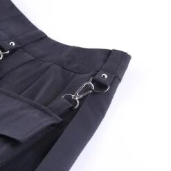 Gothic Punk Chain Pocket High Waist Pleated Skirt SS8452 -EgrilDoll Fashion Outlet Store gothic punk chain pocket high waist pleated skirt ss8452 225