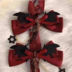 Gothic Punk Hexagram Cross Bowknot Lolita Hair Clip BE199 -EgrilDoll Fashion Outlet Store gothic punk hexagram cross bowknot lolita hair clip be199 158