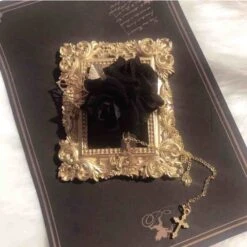 Gothic Punk Lolita Rose Tassels Cross Hairpin Brooch BE200 -EgrilDoll Fashion Outlet Store gothic punk lolita rose tassels cross hairpin brooch be200 883