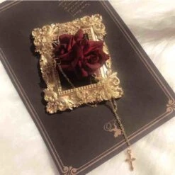 Gothic Punk Lolita Rose Tassels Cross Hairpin Brooch BE200 -EgrilDoll Fashion Outlet Store gothic punk lolita rose tassels cross hairpin brooch be200 997
