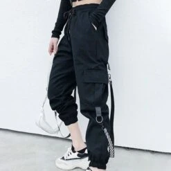 Gothic Streetwear BF Style Cargo Pants -EgrilDoll Fashion Outlet Store gothic streetwear bf style cargo pants 164