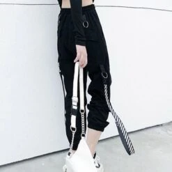 Gothic Streetwear BF Style Cargo Pants -EgrilDoll Fashion Outlet Store gothic streetwear bf style cargo pants 653