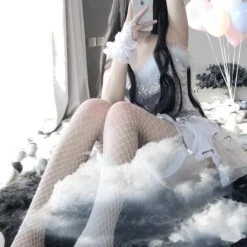 Gothic Uniform Seduction Cat Girl Cosplay Costumes EG17529 -EgrilDoll Fashion Outlet Store gothic uniform seduction cat girl cosplay costumes eg17529 top skirt d pants hand sleeve 576