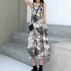 Gothic Vintage Tie Dye Slip Dress EG16181 -EgrilDoll Fashion Outlet Store gothic vintage tie dye slip dress eg16181 547