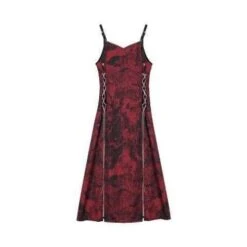 Gothic Vintage Tie Dye Slip Dress EG16181 -EgrilDoll Fashion Outlet Store gothic vintage tie dye slip dress eg16181 red long s 108