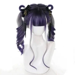 Gradient Purple Grey Wave Long Wig EG14945