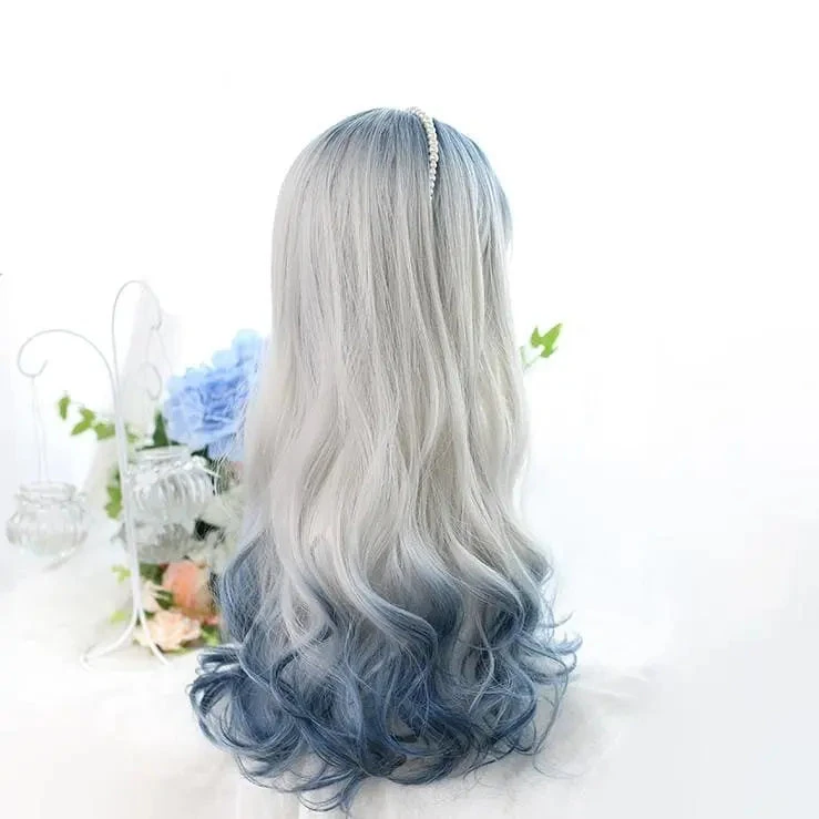 Grey Blue Mixed Ice Soft Lolita Girl Wig EG14971 2 Grey Blue Mixed Ice Soft Lolita Girl Wig EG14971 - Image 2