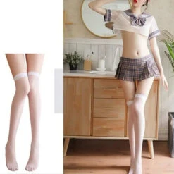 Grey/Blue/Pink Grid Bow Sailor Lingerie Set EG14453 -EgrilDoll Fashion Outlet Store greybluepink grid bow sailor lingerie set eg14453 408