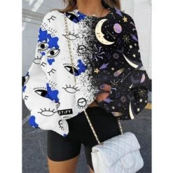 Harajuku Cartoon Skull Print Long Sleeve Jumper FY039 -EgrilDoll Fashion Outlet Store harajuku cartoon skull print long sleeve jumper fy039 500