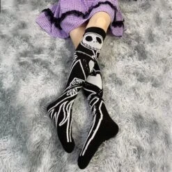 Harajuku Gothic Punk Dark Skeleton Knee Socks EG16663