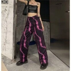 Harajuku High Street Purple Lightning Casual Pants EG470 18 Harajuku High Street Purple Lightning Casual Pants EG470 -EgrilDoll Fashion Outlet Store harajuku high street purple lightning casual pants eg470 247