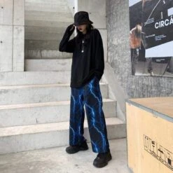 Harajuku High Street Purple Lightning Casual Pants EG470 27 Harajuku High Street Purple Lightning Casual Pants EG470 -EgrilDoll Fashion Outlet Store harajuku high street purple lightning casual pants eg470 726