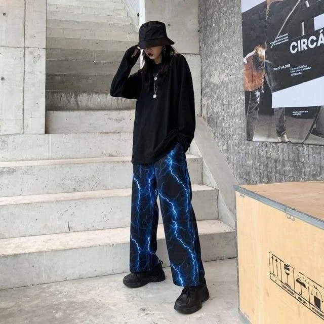 Harajuku High Street Purple Lightning Casual Pants EG470 14 Harajuku High Street Purple Lightning Casual Pants EG470 - Image 14