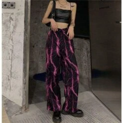 Harajuku High Street Purple Lightning Casual Pants EG470 20 Harajuku High Street Purple Lightning Casual Pants EG470 -EgrilDoll Fashion Outlet Store harajuku high street purple lightning casual pants eg470 894
