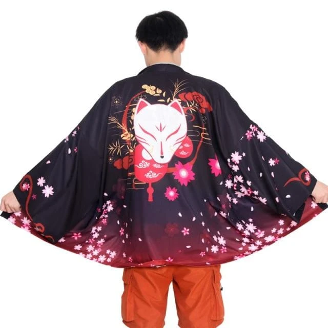 Harajuku Japanese Yukata Haori Kimono Cardigan Unisex Costume BE010 18 Harajuku Japanese Yukata Haori Kimono Cardigan Unisex Costume BE010 - Image 18