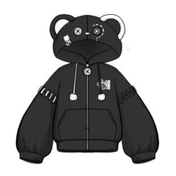 Harajuku Kawaii Broken Bears Hoodie ON600 16 Harajuku Kawaii Broken Bears Hoodie ON600 -EgrilDoll Fashion Outlet Store harajuku kawaii broken bears hoodie on600 black s 450