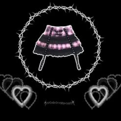 Harajuku Punk Plaid Cake Skirt EG17640 -EgrilDoll Fashion Outlet Store harajuku punk plaid cake skirt eg17640 607