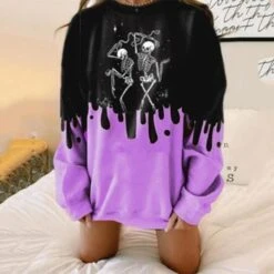 Harajuku Skull Print Streetwear Women Tops SP16698 -EgrilDoll Fashion Outlet Store harajuku skull print streetwear women tops sp16698 145