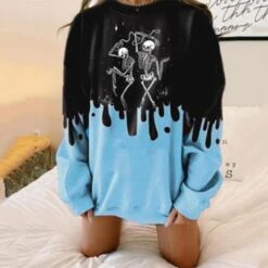 Harajuku Skull Print Streetwear Women Tops SP16698 -EgrilDoll Fashion Outlet Store harajuku skull print streetwear women tops sp16698 342