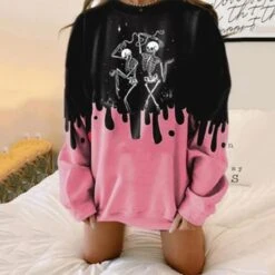 Harajuku Skull Print Streetwear Women Tops SP16698