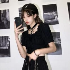 Harajuku Slim Retro Top + Mid-length Skirt FY027 -EgrilDoll Fashion Outlet Store harajuku slim retro top mid length skirt fy027 828