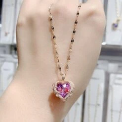 Heart Of Ocean Necklace ON558 -EgrilDoll Fashion Outlet Store heart of ocean necklace on558 rose gold 474