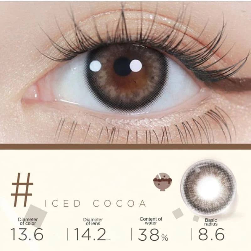 Iced Cocoa Contact Lenses Half Year One Pair ME45 1 Iced Cocoa Contact Lenses Half Year One Pair ME45