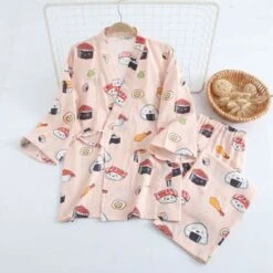 Japanese Fashion Pajama Cartoon Print Double Gauze Set BE013 -EgrilDoll Fashion Outlet Store japanese fashion pajama cartoon print double gauze set be013 197