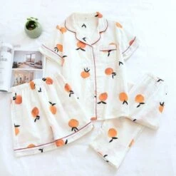 Japanese Fashion Pajama Cartoon Print Double Gauze Set BE013 -EgrilDoll Fashion Outlet Store japanese fashion pajama cartoon print double gauze set be013 862