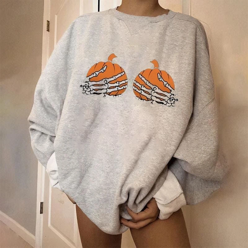 Japanese Pumpkin Cat Skull Print Hoodies SP16408 8 Japanese Pumpkin Cat Skull Print Hoodies SP16408 - Image 8