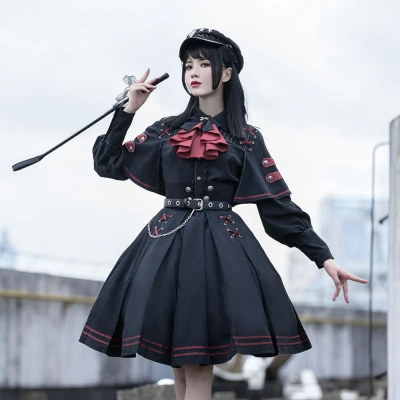 Japanese Style Gothic Retro Chic Punk Lolita Dress Set BE008 6 Japanese Style Gothic Retro Chic Punk Lolita Dress Set BE008 - Image 6