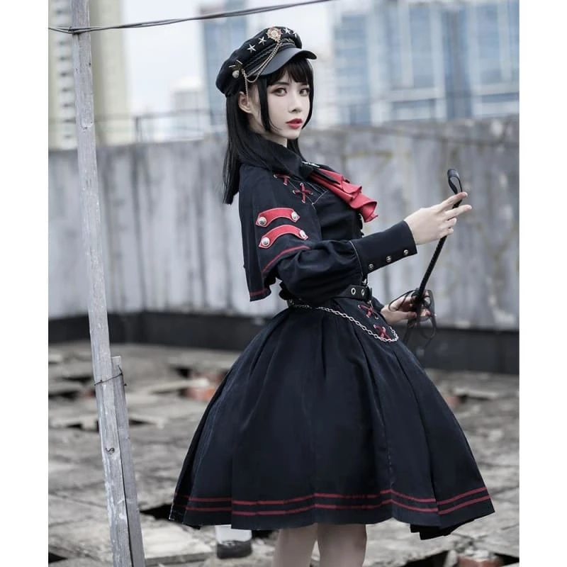 Japanese Style Gothic Retro Chic Punk Lolita Dress Set BE008 1 Japanese Style Gothic Retro Chic Punk Lolita Dress Set BE008