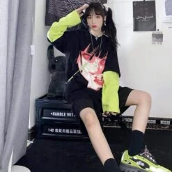 Kakegurui Jabami Yumeko Anime Harajuku T-shirt EG16309 -EgrilDoll Fashion Outlet Store kakegurui jabami yumeko anime harajuku t shirt eg16309 tops 256