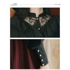 Kathy - French Retro Lace Lantern Sleeves Shirt Two-piece -EgrilDoll Fashion Outlet Store kathy french retro lace lantern sleeves shirt two piece outfit 685