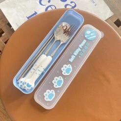 Kawaii Anime Cat Paw Spoon Set ON167 26 Kawaii Anime Cat Paw Spoon Set ON167 -EgrilDoll Fashion Outlet Store kawaii anime cat paw spoon set on167 white blue silver three piece 997