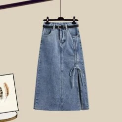 Kawaii Asian Fashion V-neck Shirt Denim Skirt Set ON237 -EgrilDoll Fashion Outlet Store kawaii asian fashion v neck shirt denim skirt set on237 m 718