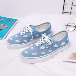 Kawaii Blue Low-cut Lace Sports Shoes FY012 -EgrilDoll Fashion Outlet Store kawaii blue low cut lace sports shoes fy012 595
