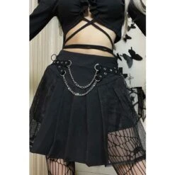 Kawaii Chains See Through Pleated Skirt ON74 12 Kawaii Chains See Through Pleated Skirt ON74 -EgrilDoll Fashion Outlet Store kawaii chains see through pleated skirt on74 414