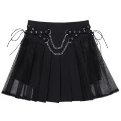 Kawaii Chains See Through Pleated Skirt ON74 11 Kawaii Chains See Through Pleated Skirt ON74 -EgrilDoll Fashion Outlet Store kawaii chains see through pleated skirt on74 678