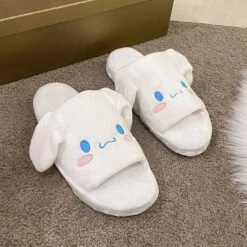 Kawaii Cute Animal Fleece Slippers ME39 9 Kawaii Cute Animal Fleece Slippers ME39 -EgrilDoll Fashion Outlet Store kawaii cute animal fleece slippers me39 489