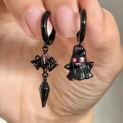 Kawaii Ghost Earrings ON670 -EgrilDoll Fashion Outlet Store kawaii ghost earrings on670 black 619